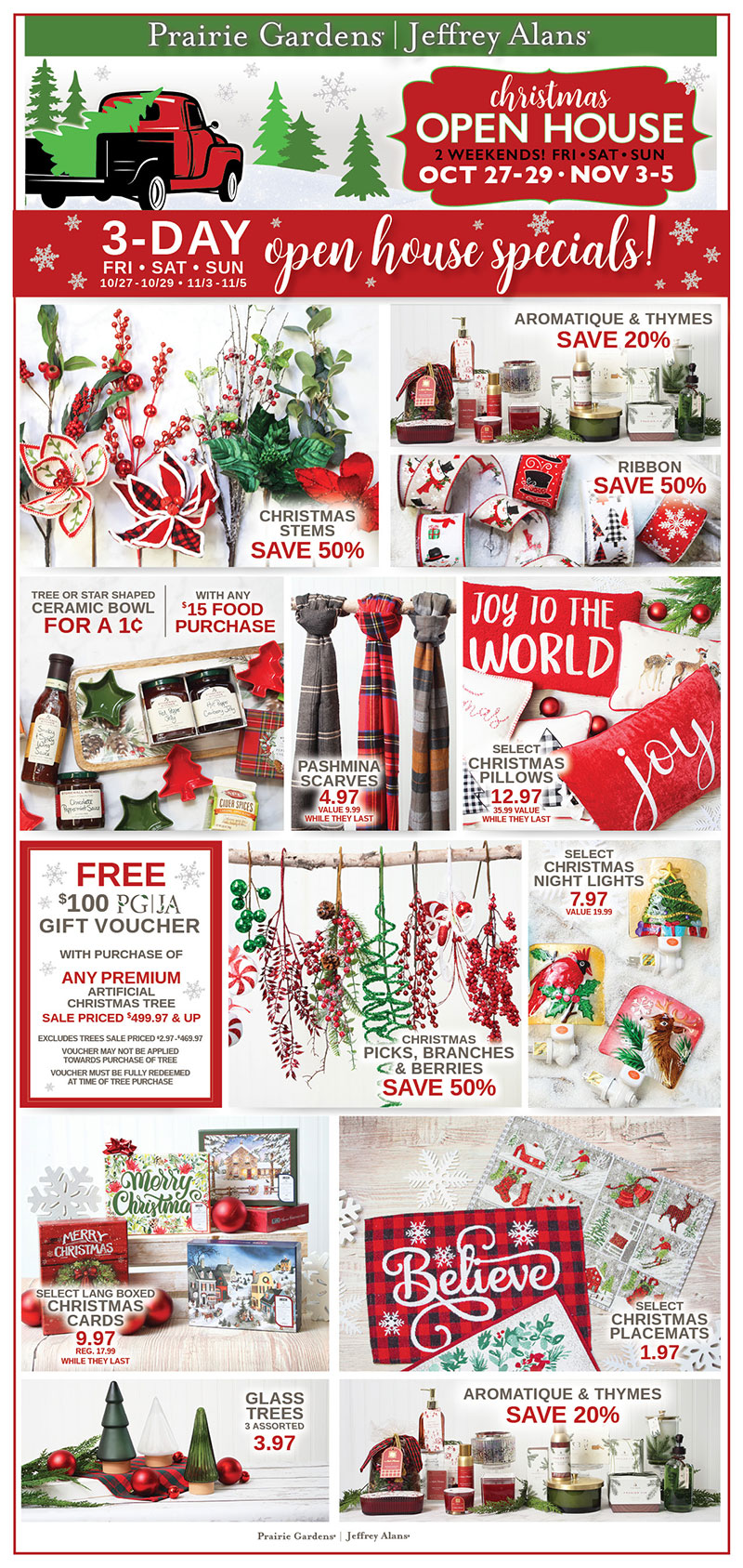 2023 Christmas Open House Prairie Gardens & Jeffrey Alans