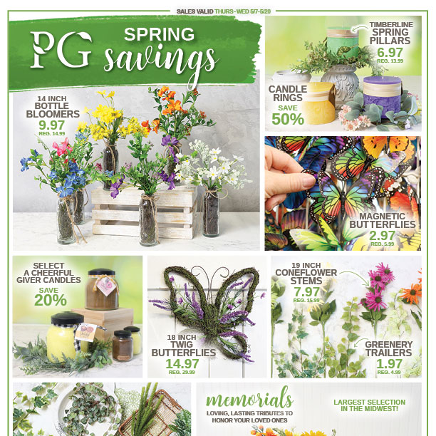 PG May 7 – May 20 Specials