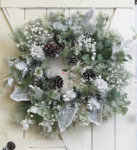 Christmas Floral Arrangement Winter White